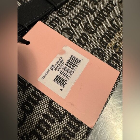 Juicy Couture Goth Stat Blk Peek a Bow wristlet - Picture 8 of 9